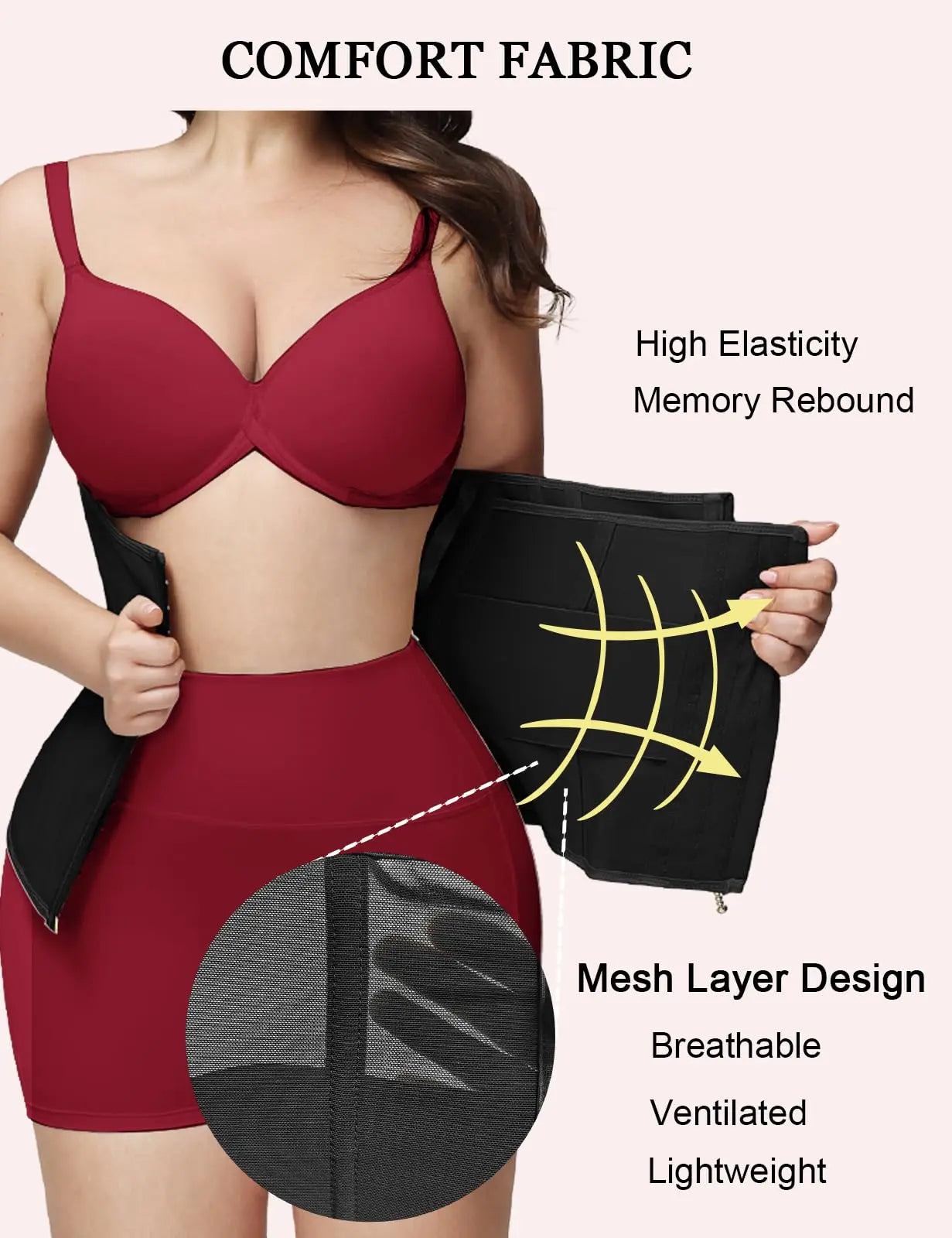 SHAPSHE Waist Shapewear for Women Workout Shapewear with Zipper Hook