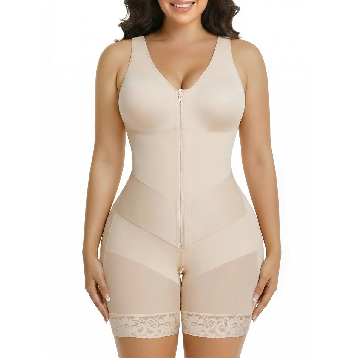 SHAPERX Sculpting Tummy Control Fajas Colombianas for Women Moldeadoras Shapewear with V-Shape Sculpting Elastic Band