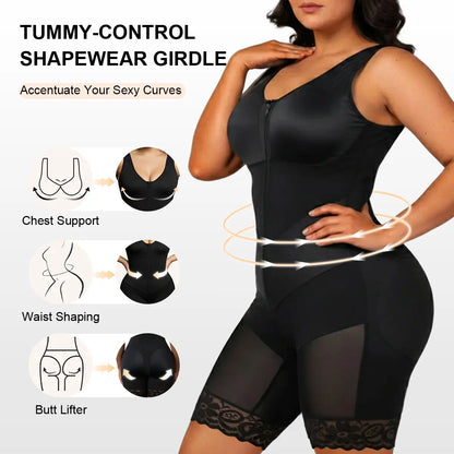SHAPERX Sculpting Tummy Control Fajas Colombianas for Women Moldeadoras Shapewear with V-Shape Sculpting Elastic Band