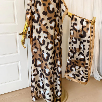 【Moomoo】Women'S Polyester Floral Print Moo Moo & Scarf Set - Lightweight Boho Casual Shawl Dress, Beach Vacation Outfit, Swimwear Pairing, All-Season Ladies Wear 06, Moo Moo for Women