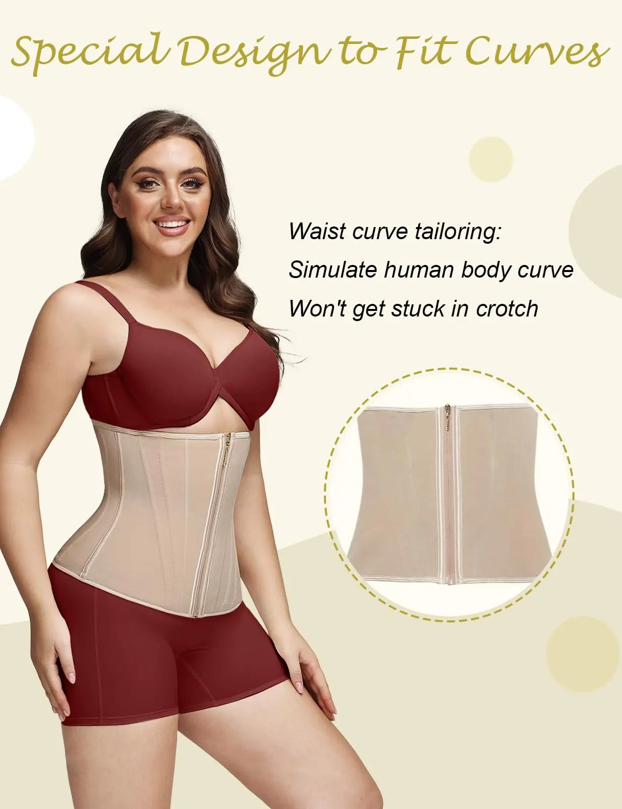 SHAPSHE Waist Shapewear for Women Workout Shapewear with Zipper Hook